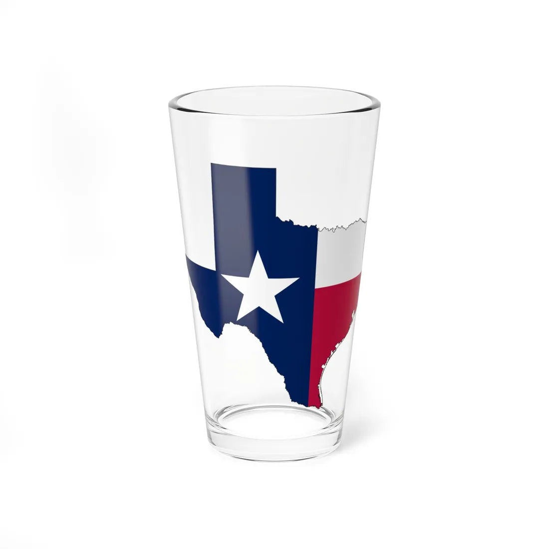Flag-map of Texas (United States) Pint Glass 16oz 16oz - Go Mug Yourself