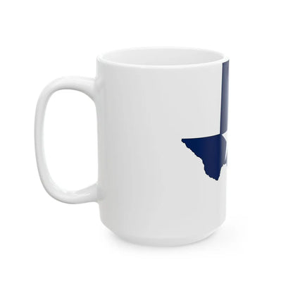 Flag-map of Texas (United States) White Coffee Mug - Go Mug Yourself