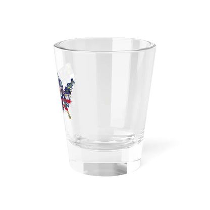 Flag-map of the 50 states of the United States (United States) Shot Glass 1.5oz - Go Mug Yourself