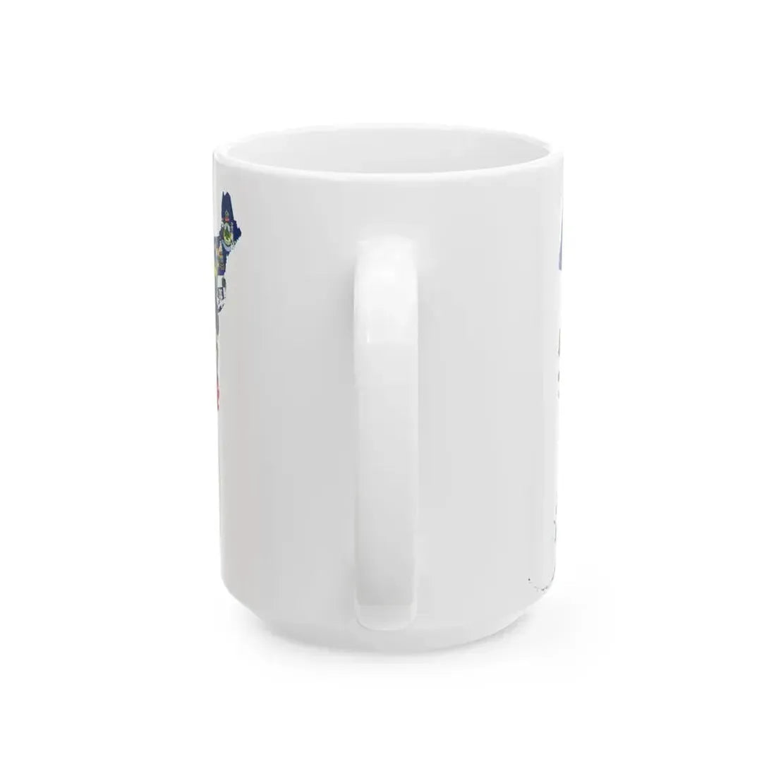 Flag-map of the 50 states of the United States (United States) White Coffee Mug - Go Mug Yourself