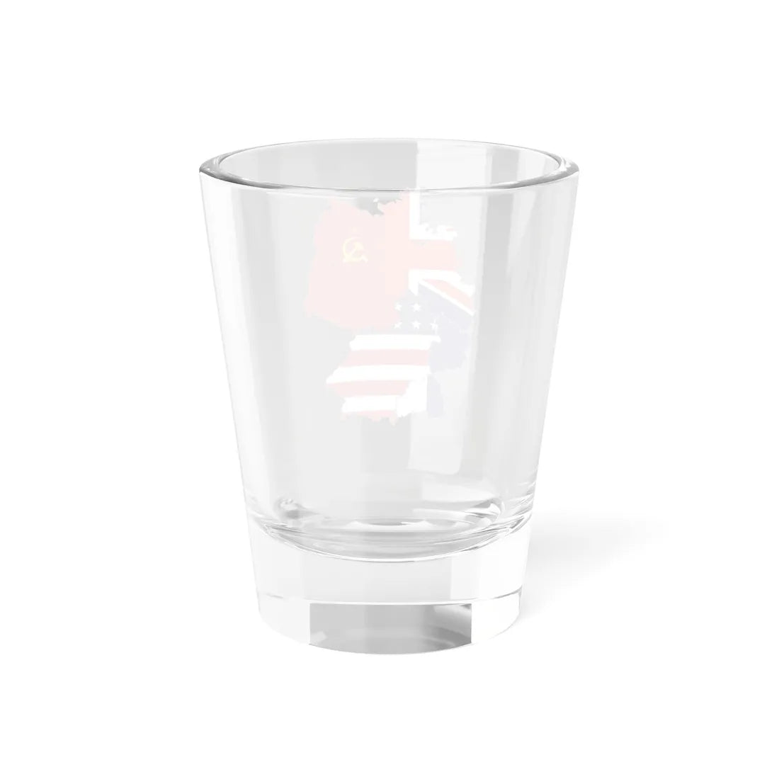 Flag-map of the allied-occupied Germany (Germany) Shot Glass 1.5oz - Go Mug Yourself