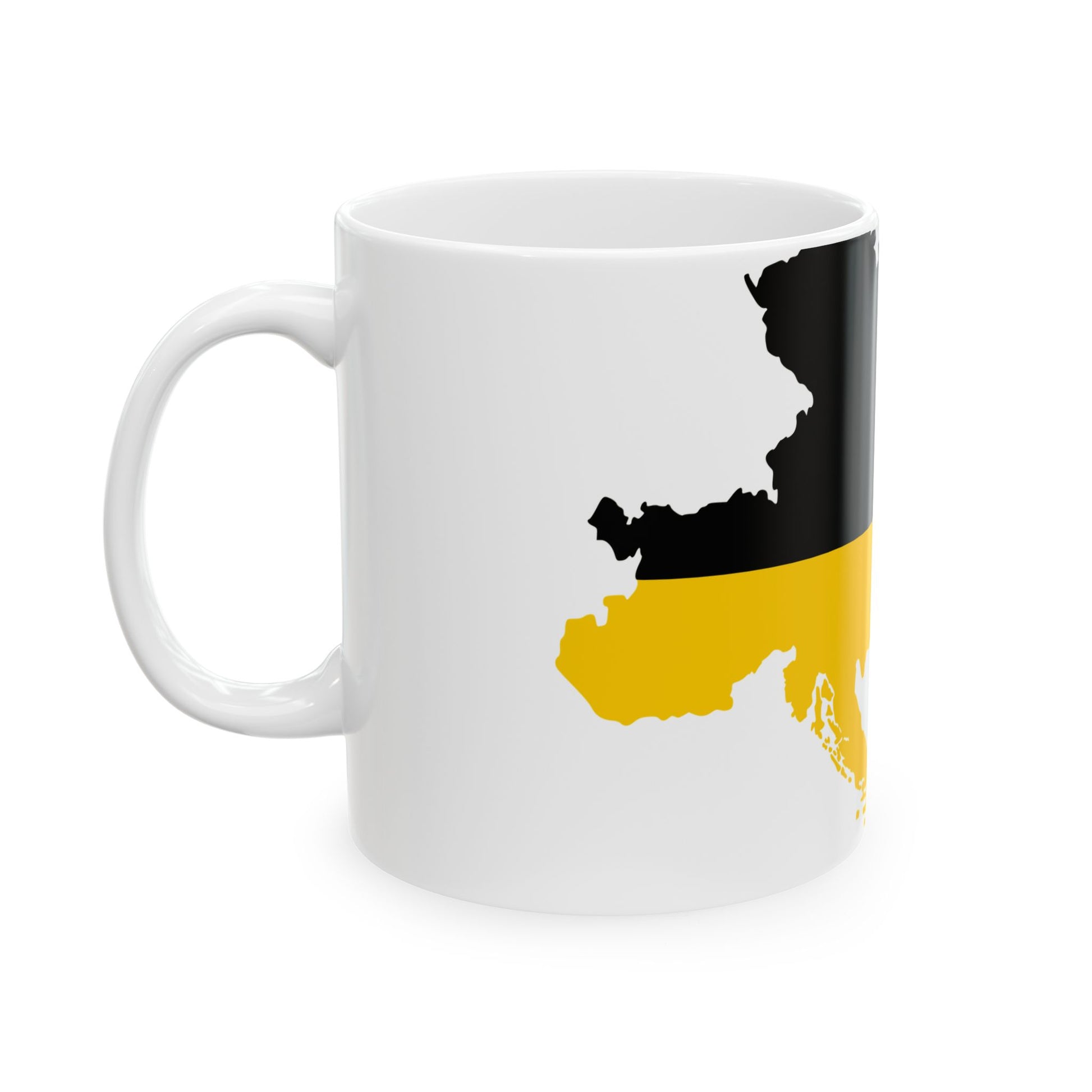 Flag map of the Austrian Empire 1816-1869 (Croatia) White Coffee Mug-Go Mug Yourself