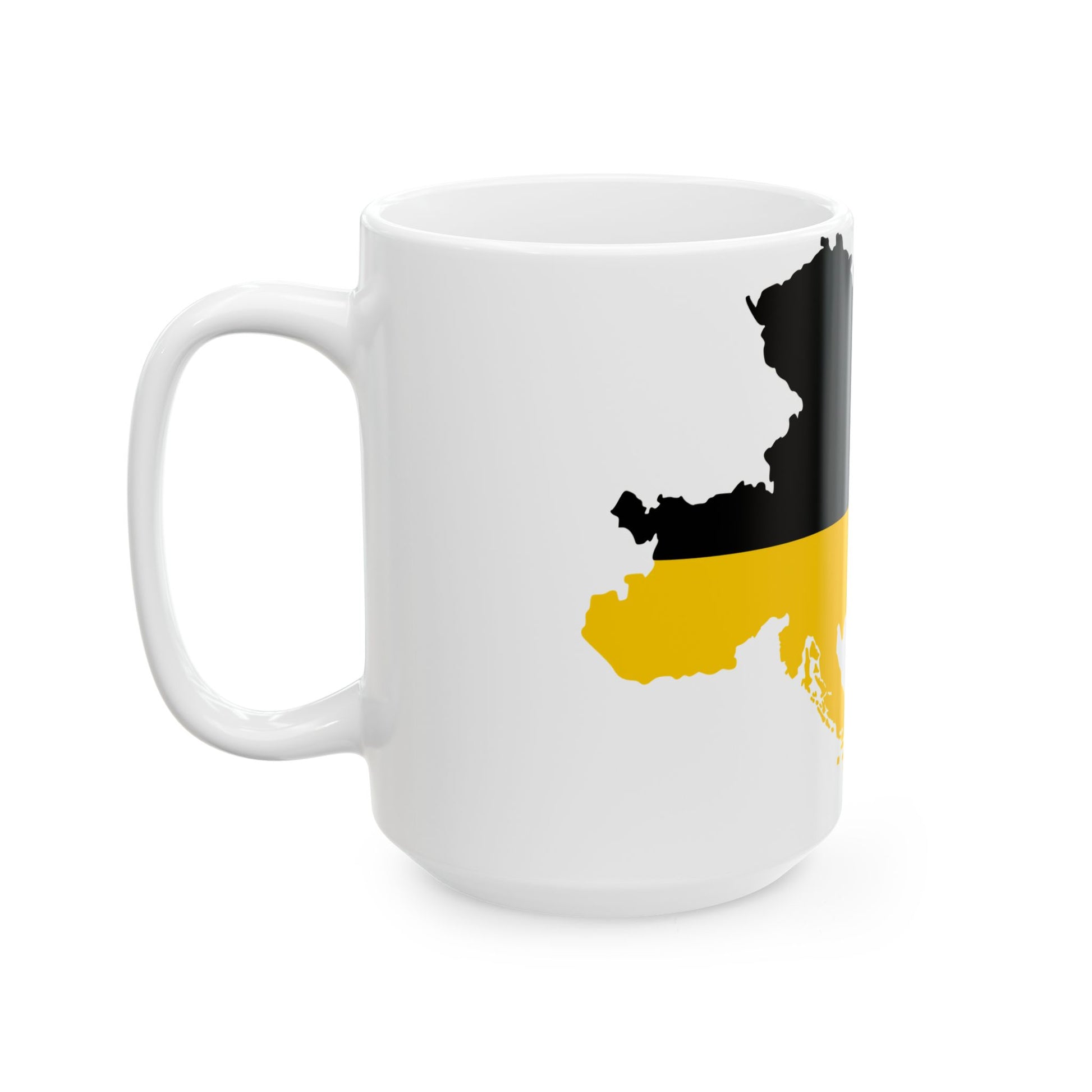 Flag map of the Austrian Empire 1816-1869 (Croatia) White Coffee Mug-Go Mug Yourself