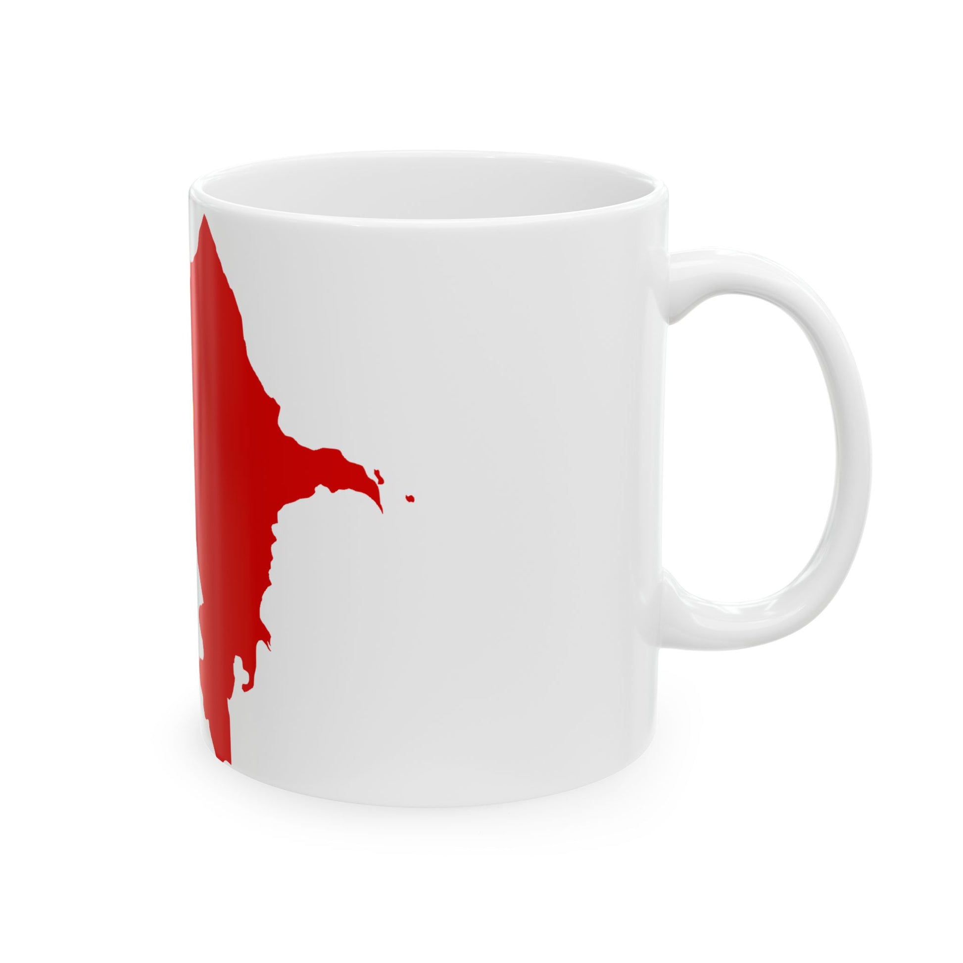 Flag map of the Azerbaijan SSR 1939-1952 (Azerbaijan) White Coffee Mug-Go Mug Yourself