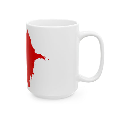 Flag map of the Azerbaijan SSR 1939-1952 (Azerbaijan) White Coffee Mug-Go Mug Yourself
