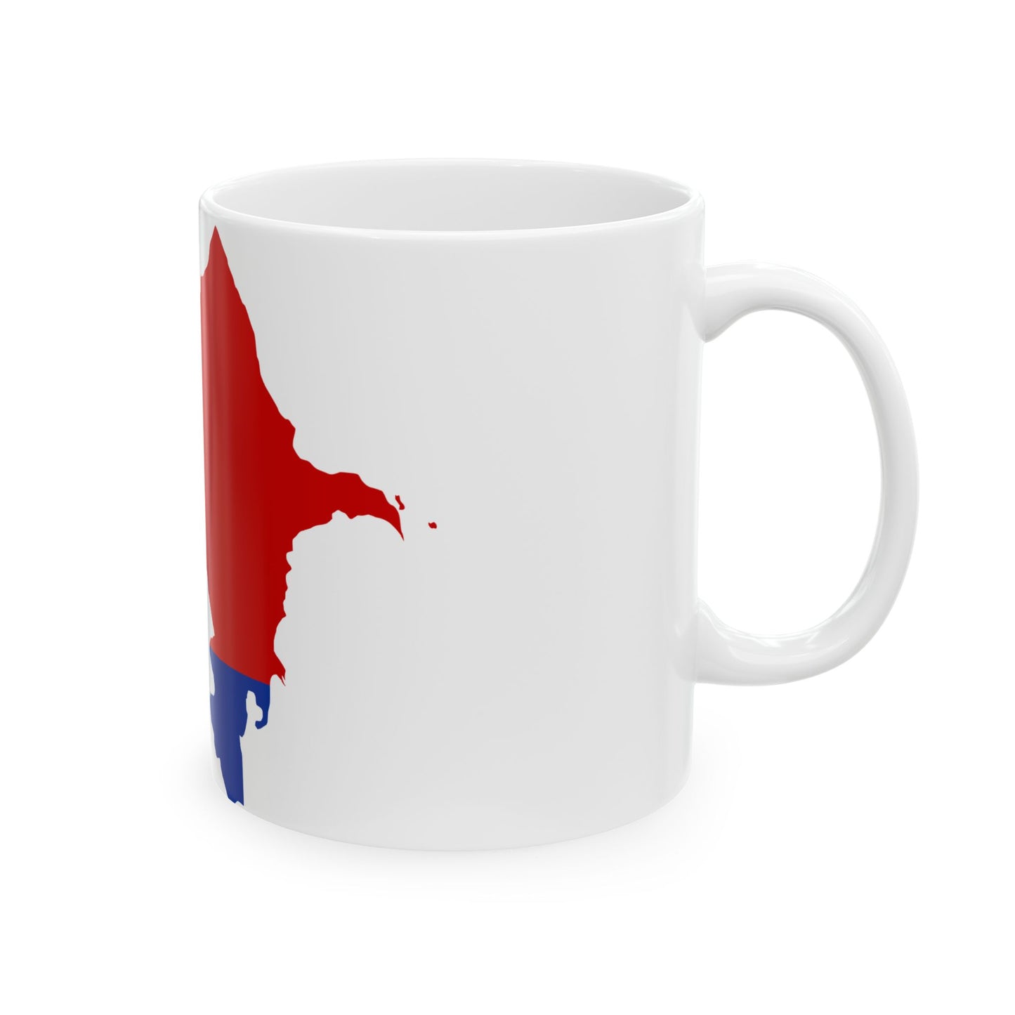 Flag map of the Azerbaijan SSR 1952-1991 (Azerbaijan) White Coffee Mug-Go Mug Yourself