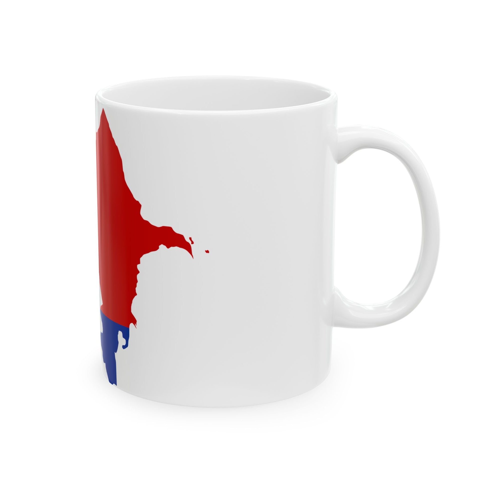 Flag map of the Azerbaijan SSR 1952-1991 (Azerbaijan) White Coffee Mug-Go Mug Yourself