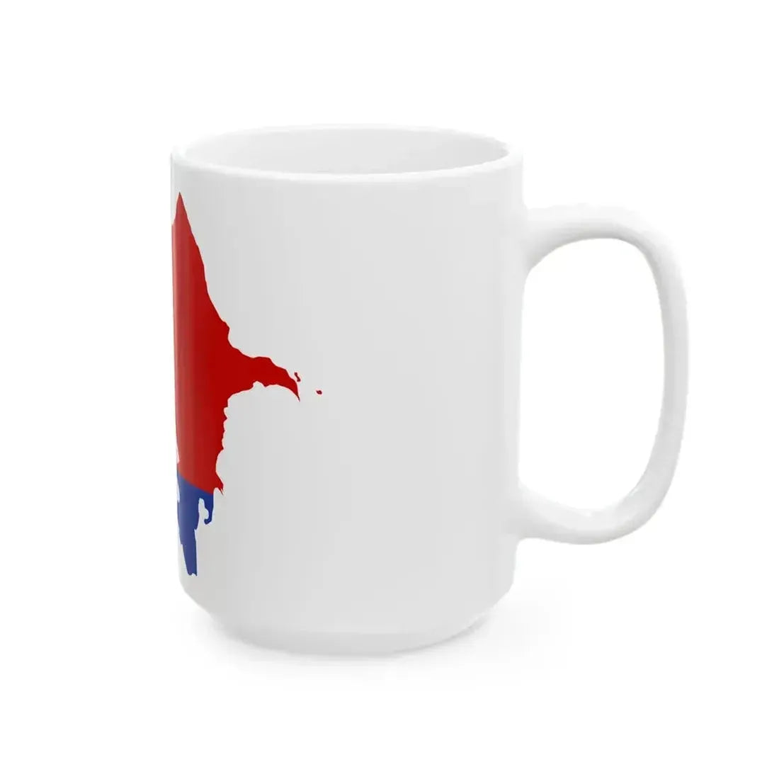 Flag map of the Azerbaijan SSR 1952-1991 (Azerbaijan) White Coffee Mug - Go Mug Yourself