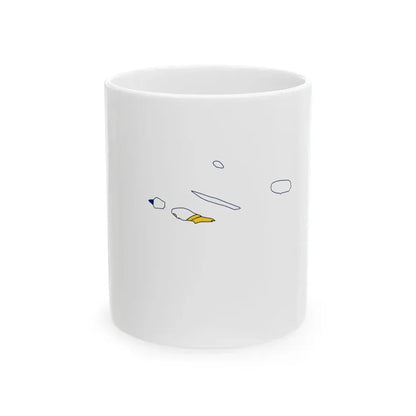 Flag-map of the Azores (Portugal) White Coffee Mug 11oz - Go Mug Yourself