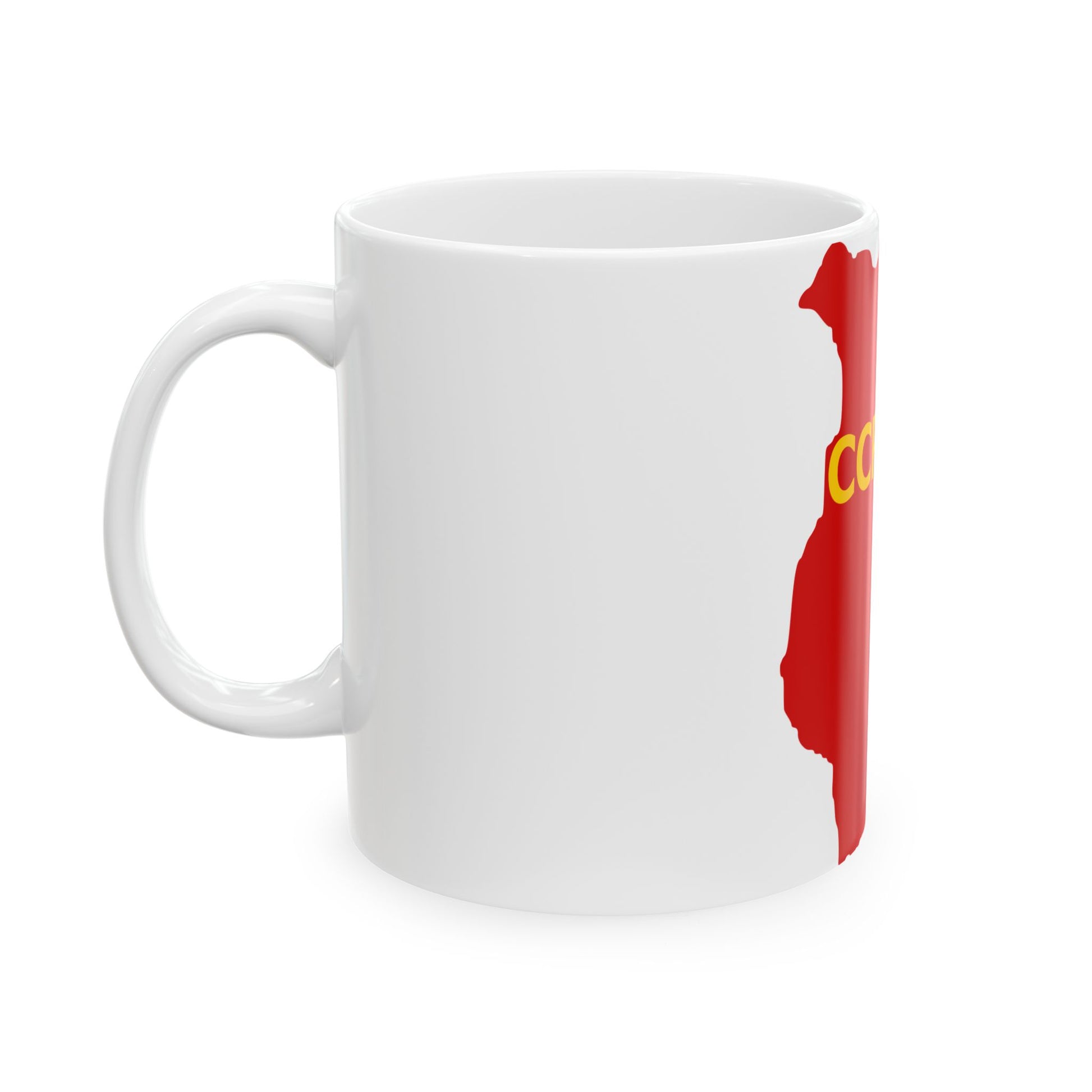 Flag map of the Byelorussian SSR 1919-1937 (Belarus) White Coffee Mug-Go Mug Yourself