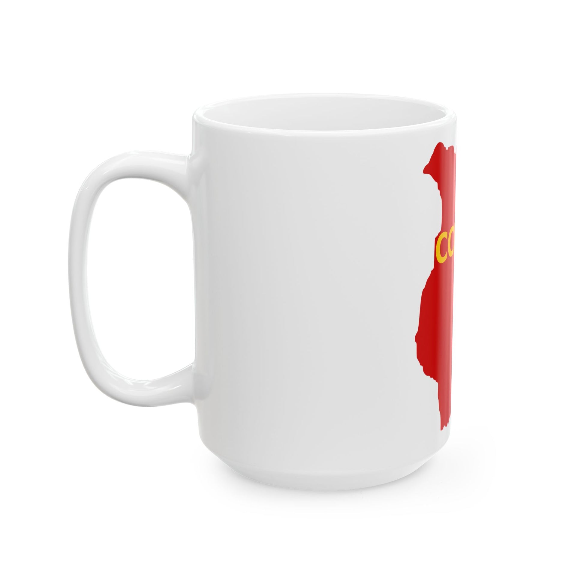 Flag map of the Byelorussian SSR 1919-1937 (Belarus) White Coffee Mug-Go Mug Yourself