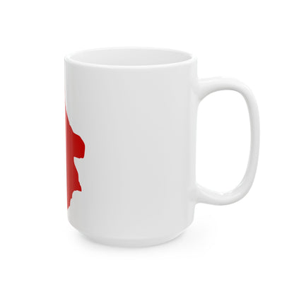 Flag map of the Byelorussian SSR 1919-1937 (Belarus) White Coffee Mug-Go Mug Yourself