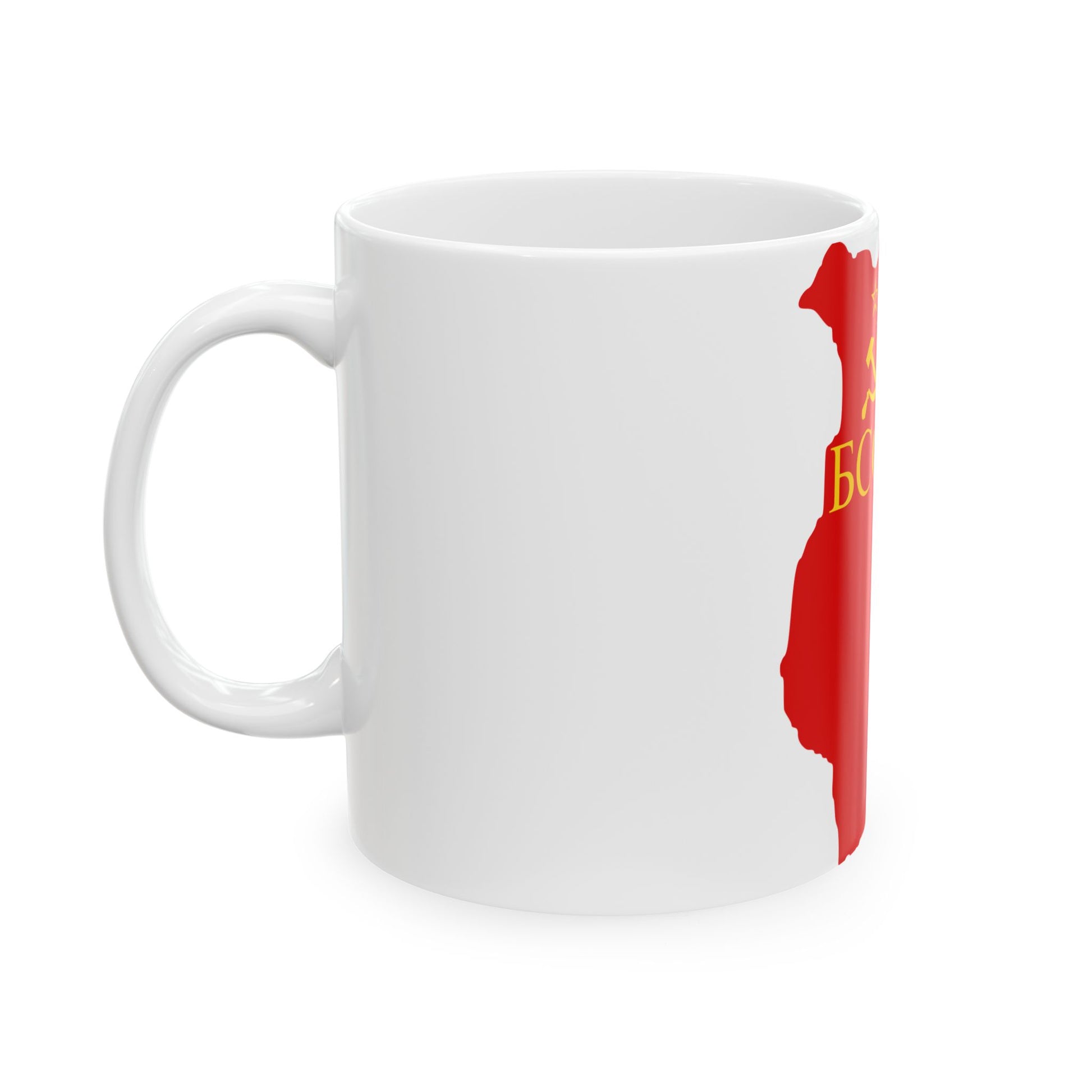 Flag map of the Byelorussian SSR 1937-1939 (Belarus) White Coffee Mug-Go Mug Yourself