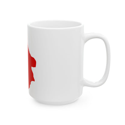 Flag map of the Byelorussian SSR 1937-1939 (Belarus) White Coffee Mug-Go Mug Yourself