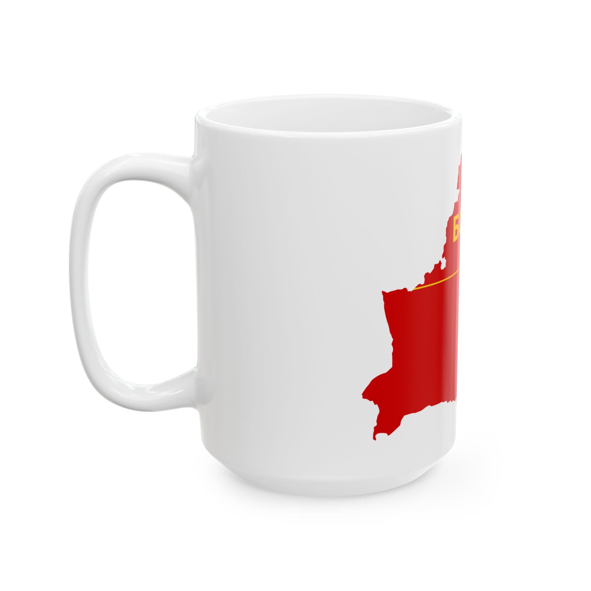Flag map of the Byelorussian SSR 1945-1951 (Belarus) White Coffee Mug-Go Mug Yourself