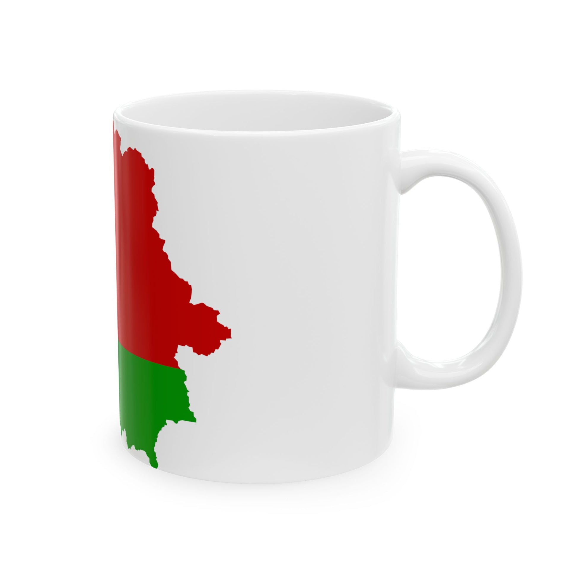 Flag map of the Byelorussian SSR 1951-1991 (Belarus) White Coffee Mug-Go Mug Yourself