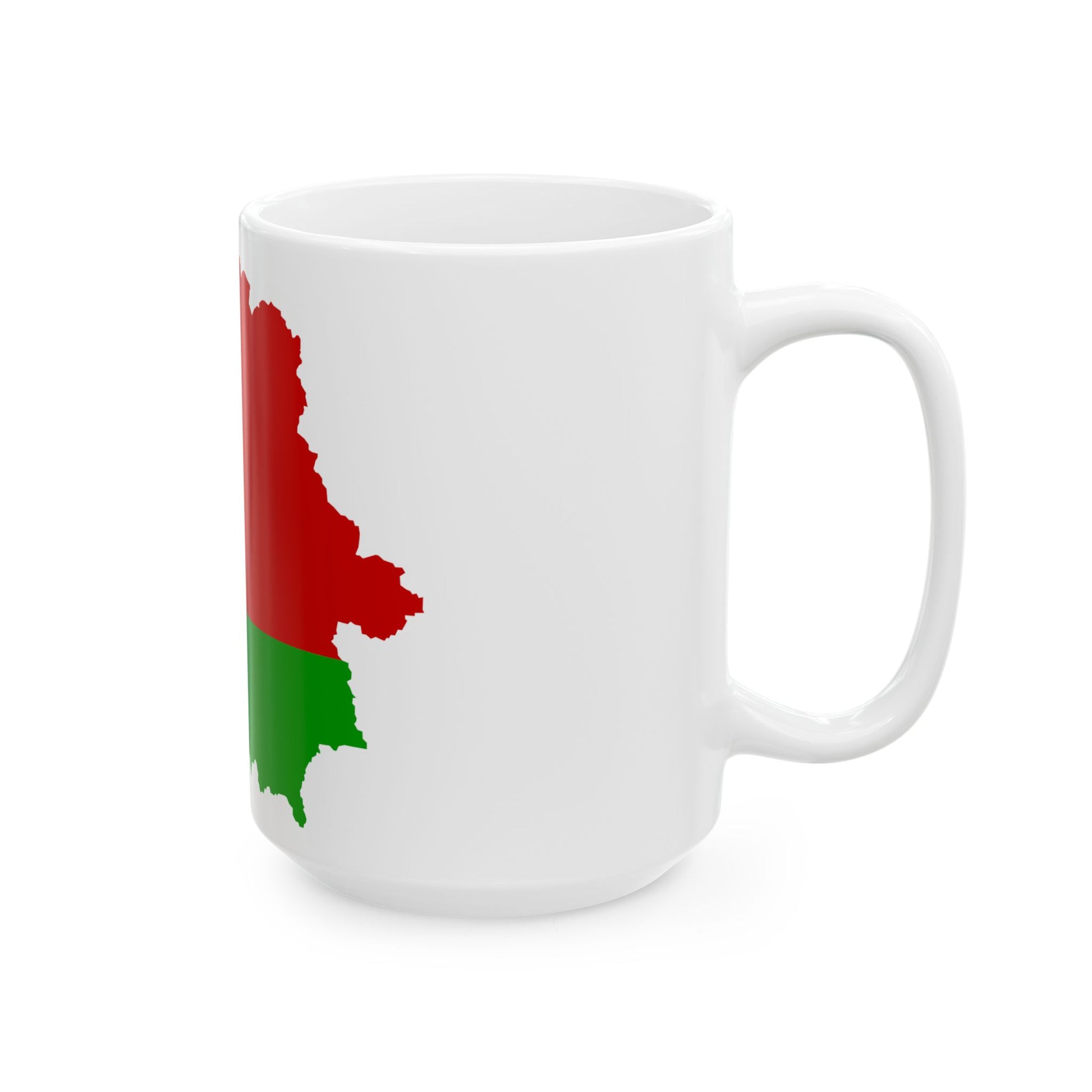 Flag map of the Byelorussian SSR 1951-1991 (Belarus) White Coffee Mug-Go Mug Yourself