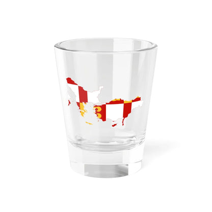 Flag-map of the Byzantine Empire (Greece) Shot Glass 1.5oz 1.5oz - Go Mug Yourself