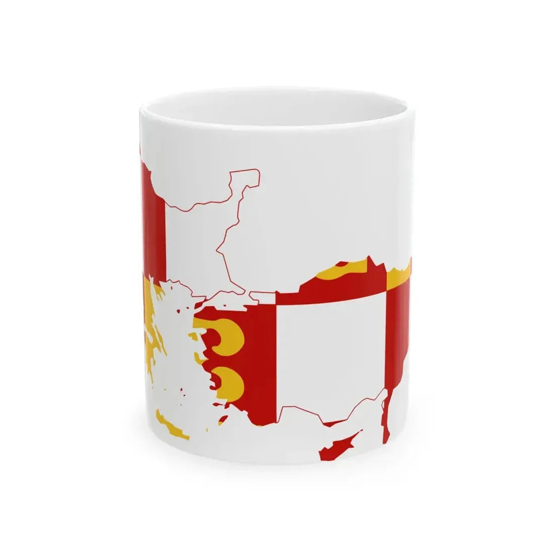 Flag-map of the Byzantine Empire (Greece) White Coffee Mug 11oz - Go Mug Yourself
