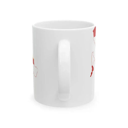 Flag-map of the Byzantine Empire (Greece) White Coffee Mug - Go Mug Yourself