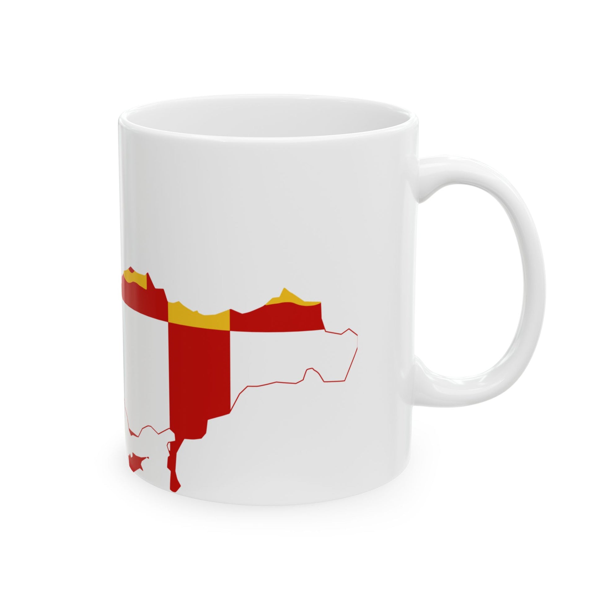Flag-map of the Byzantine Empire (Greece) White Coffee Mug-Go Mug Yourself