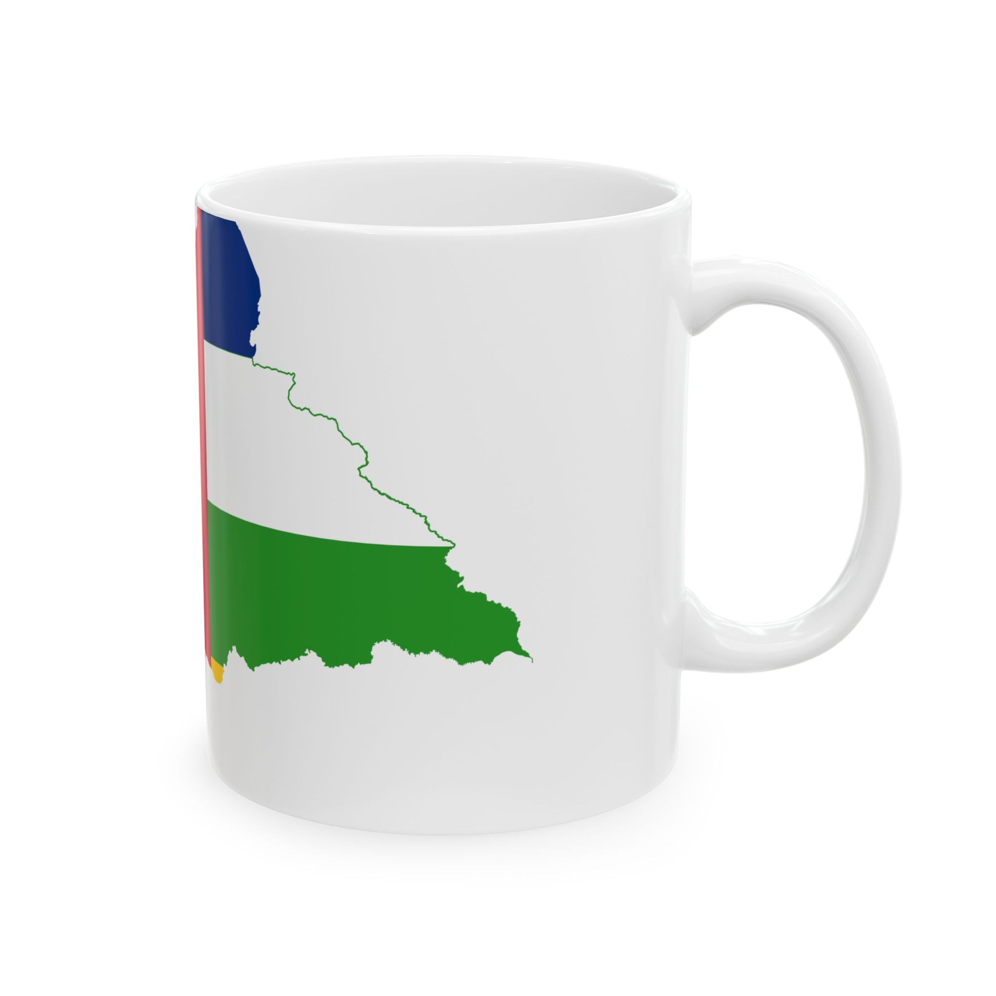Flag map of the Central African Republic (Central African Republic) White Coffee Mug-Go Mug Yourself
