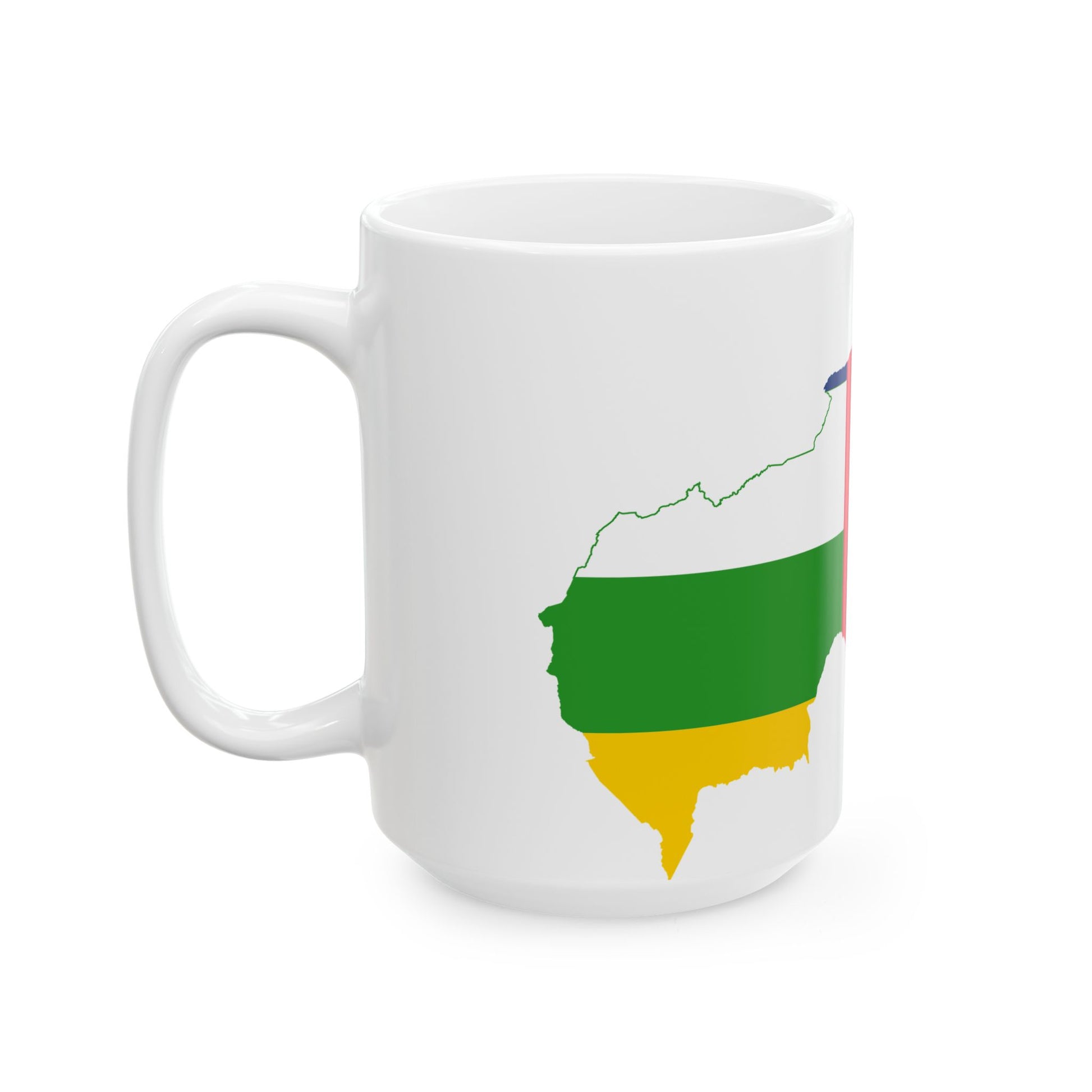 Flag map of the Central African Republic (Central African Republic) White Coffee Mug-Go Mug Yourself