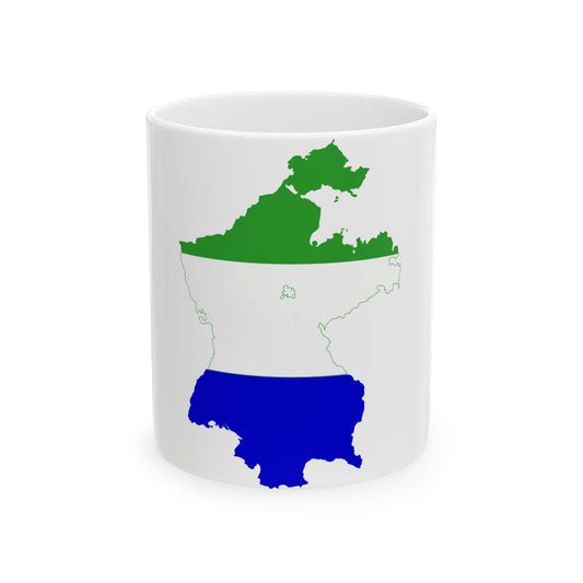 Flag-map of the Confederation of the Rhine 1812 (Germany) White Coffee Mug-11oz-Go Mug Yourself