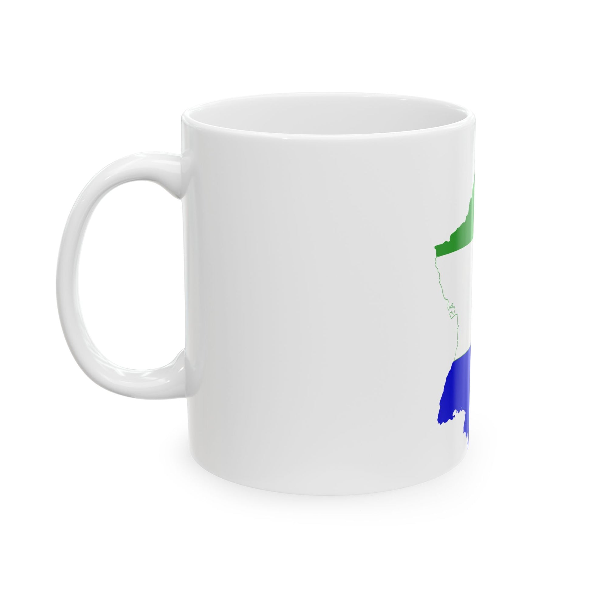 Flag-map of the Confederation of the Rhine 1812 (Germany) White Coffee Mug-Go Mug Yourself