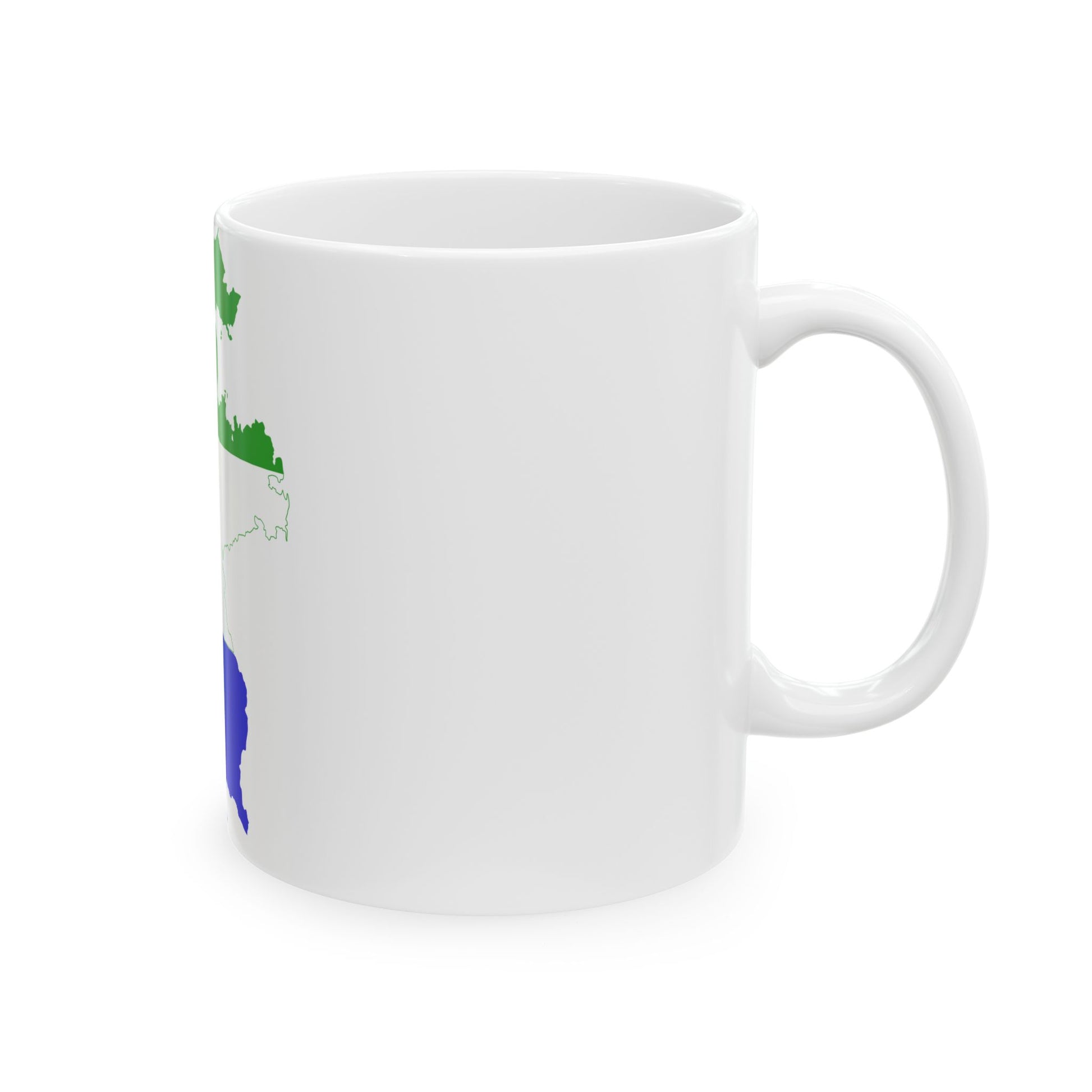 Flag-map of the Confederation of the Rhine 1812 (Germany) White Coffee Mug-Go Mug Yourself