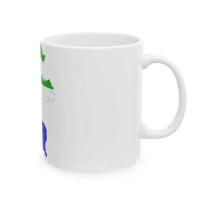Flag-map of the Confederation of the Rhine 1812 (Germany) White Coffee Mug - Go Mug Yourself