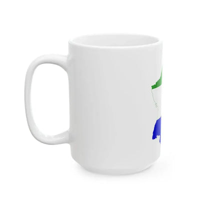Flag-map of the Confederation of the Rhine 1812 (Germany) White Coffee Mug - Go Mug Yourself