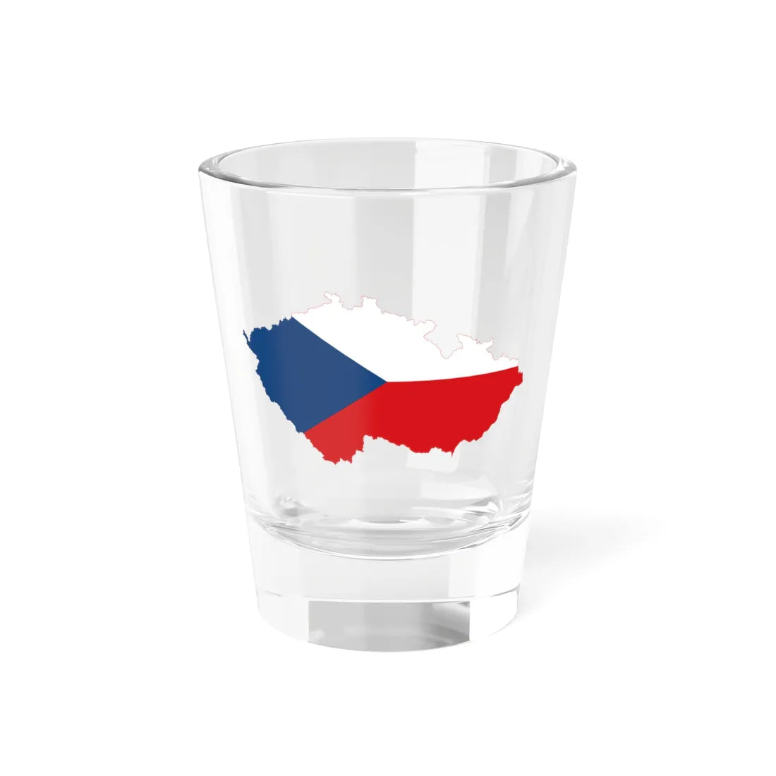 Flag-map of the Czech Republic (Czech Republic) Shot Glass 1.5oz 1.5oz - Go Mug Yourself