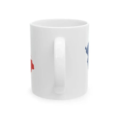 Flag-map of the Czech Republic (Czech Republic) White Coffee Mug - Go Mug Yourself