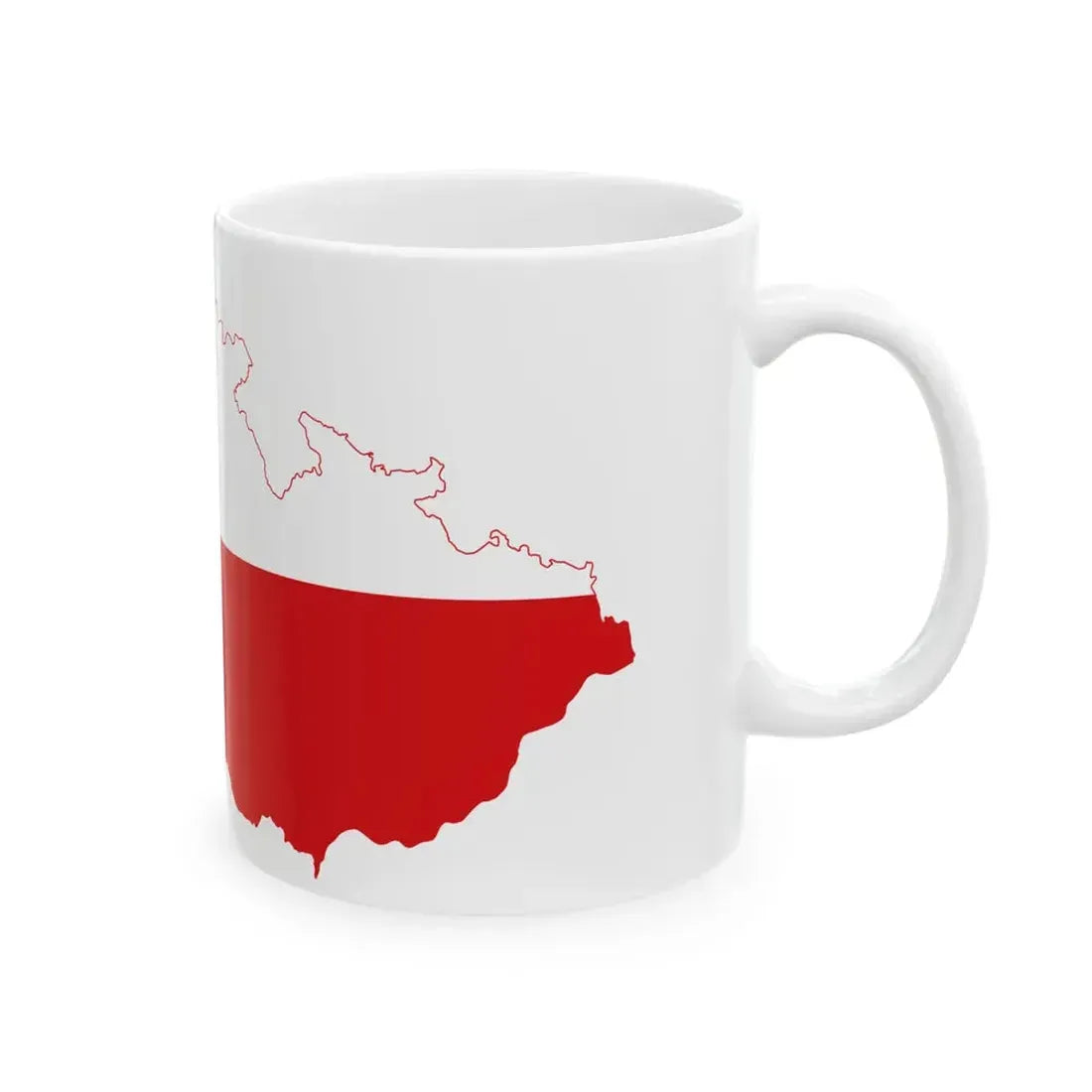 Flag-map of the Czech Republic (Czech Republic) White Coffee Mug - Go Mug Yourself