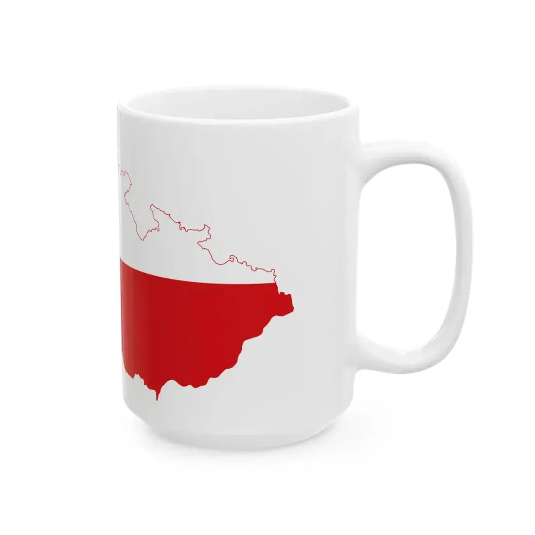 Flag-map of the Czech Republic (Czech Republic) White Coffee Mug - Go Mug Yourself