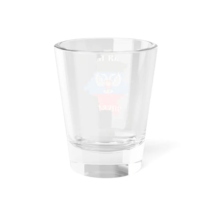 Flag-map of the Donetsk Peoples Republic DPR 2014-2018 (Ukraine) Shot Glass 1.5oz - Go Mug Yourself
