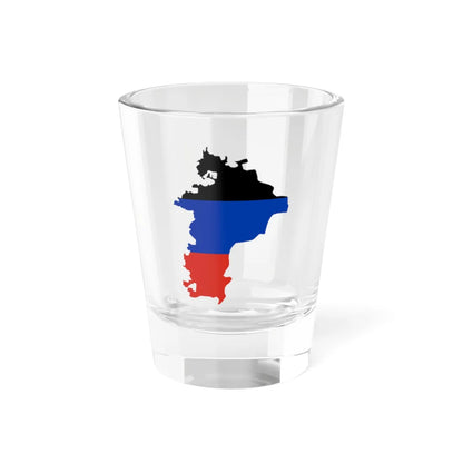 Flag-map of the Donetsk Peoples Republic DPR de facto (Ukraine) Shot Glass 1.5oz 1.5oz - Go Mug Yourself