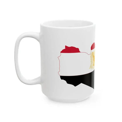 Flag map of the Federation of Arab Republics (Egypt) White Coffee Mug - Go Mug Yourself