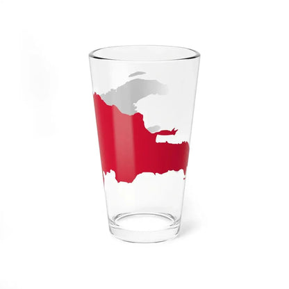 Flag map of the first Empire of Haiti (Haiti) Pint Glass 16oz - Go Mug Yourself