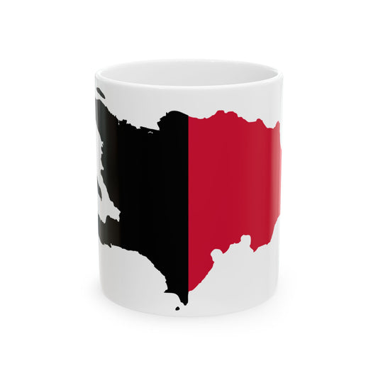 Flag map of the first Empire of Haiti (Haiti) White Coffee Mug-11oz-Go Mug Yourself