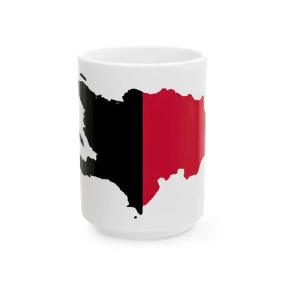 Flag map of the first Empire of Haiti (Haiti) White Coffee Mug 15oz - Go Mug Yourself