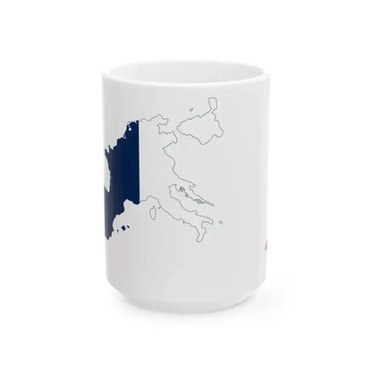 Flag Map of the First French Empire areas of influence (France) White Coffee Mug 15oz - Go Mug Yourself