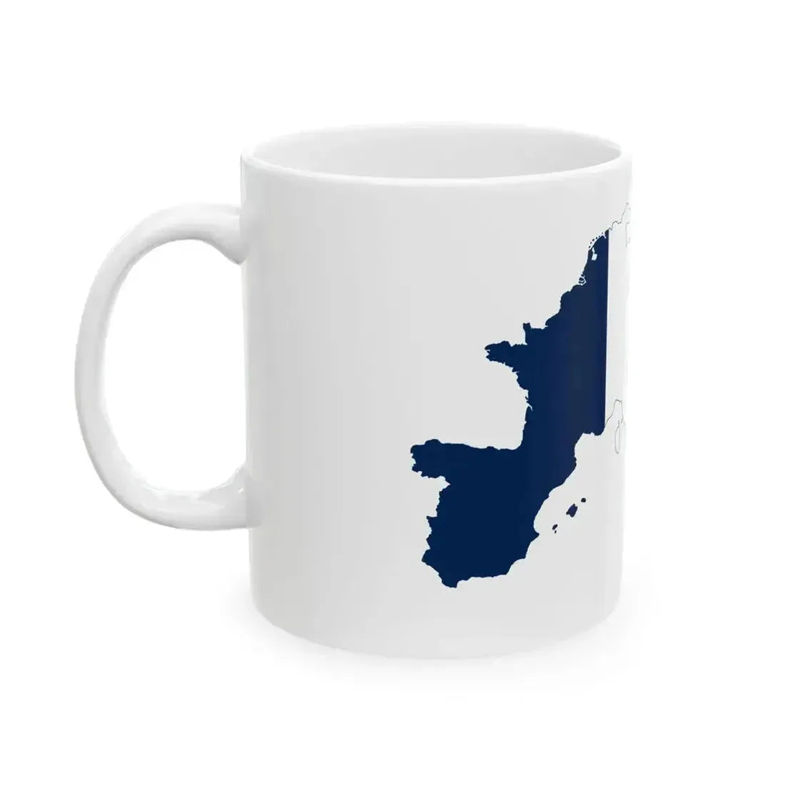 Flag Map of the First French Empire areas of influence (France) White Coffee Mug - Go Mug Yourself