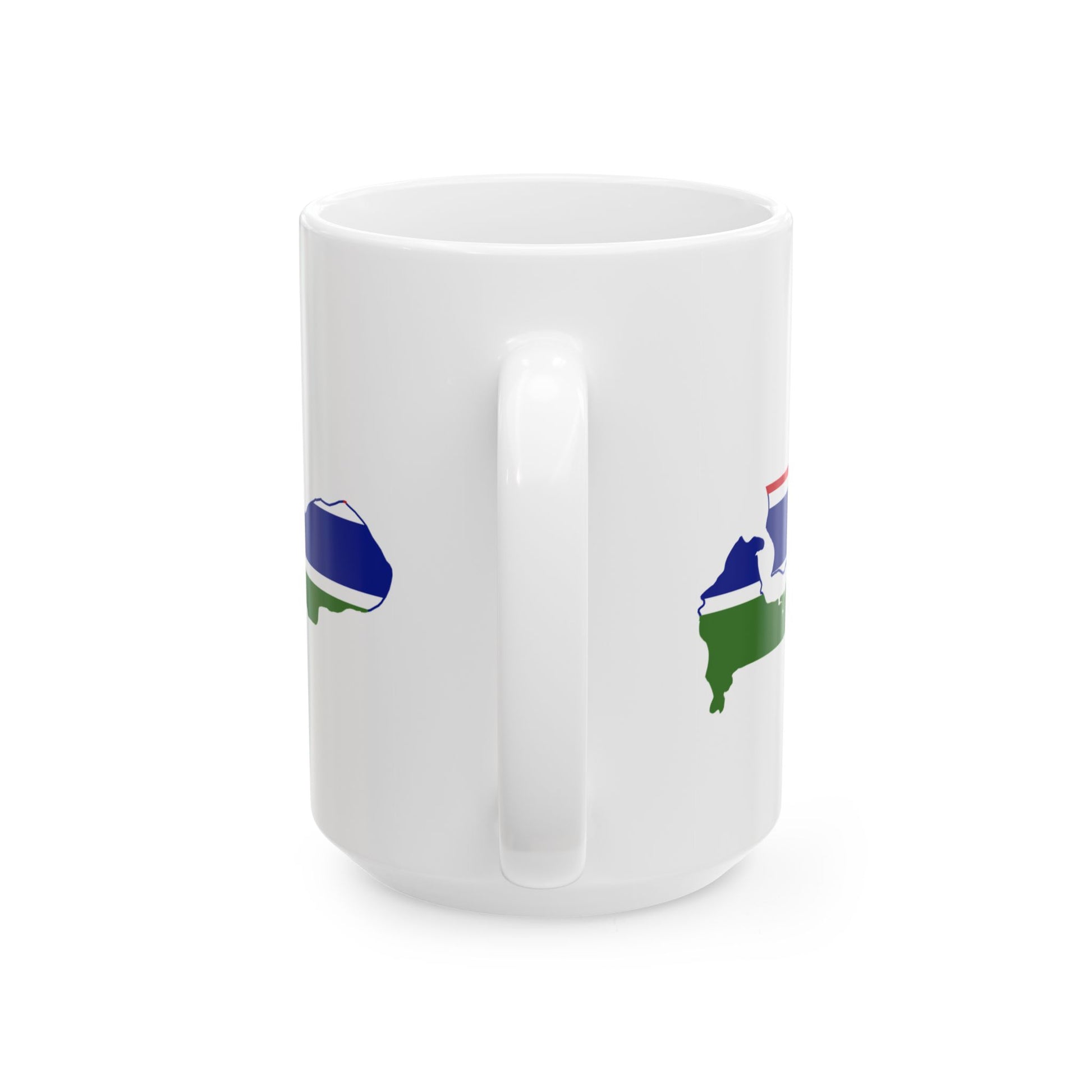 Flag map of The Gambia (Gambia) White Coffee Mug-Go Mug Yourself