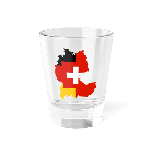 Flag-map of the German language Deutsch (Germany) Shot Glass 1.5oz 1.5oz - Go Mug Yourself