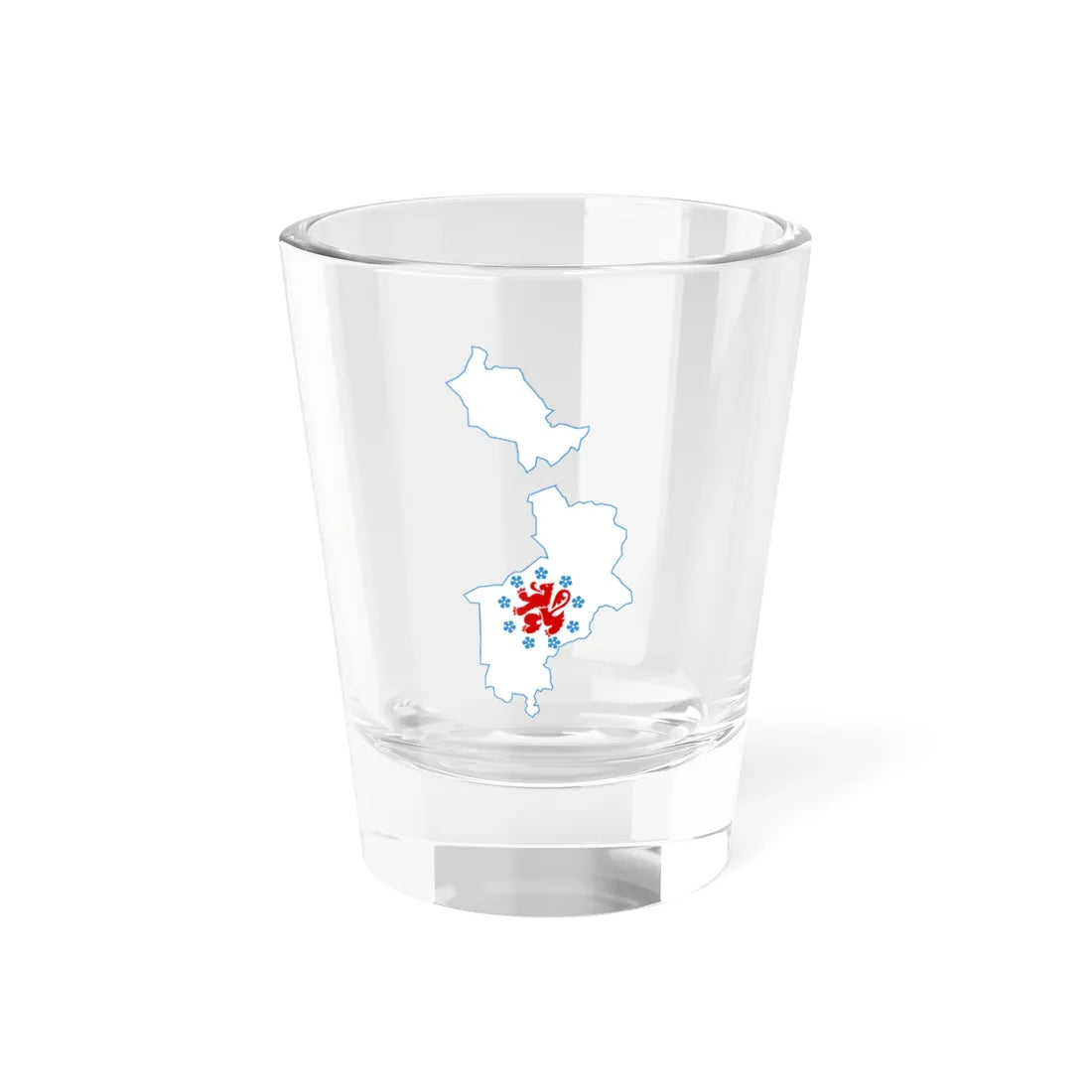 Flag-map of the German-speaking Community of Belgium (Belgium) Shot Glass 1.5oz 1.5oz - Go Mug Yourself