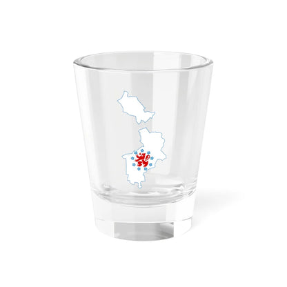 Flag-map of the German-speaking Community of Belgium (Belgium) Shot Glass 1.5oz 1.5oz - Go Mug Yourself