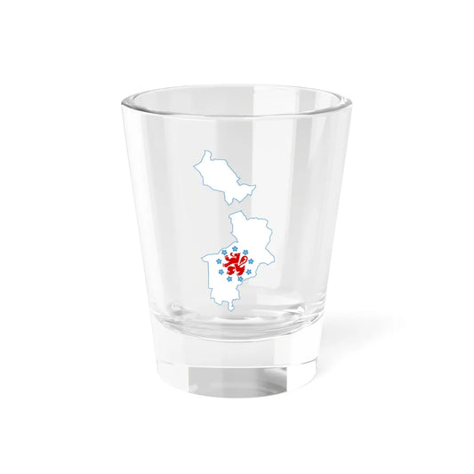 Flag-map of the German-speaking Community of Belgium (Belgium) Shot Glass 1.5oz 1.5oz - Go Mug Yourself