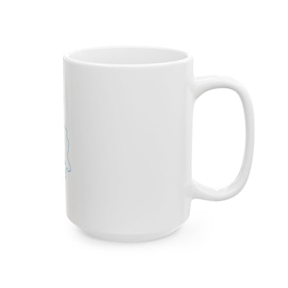 Flag-map of the German-speaking Community of Belgium (Belgium) White Coffee Mug-Go Mug Yourself